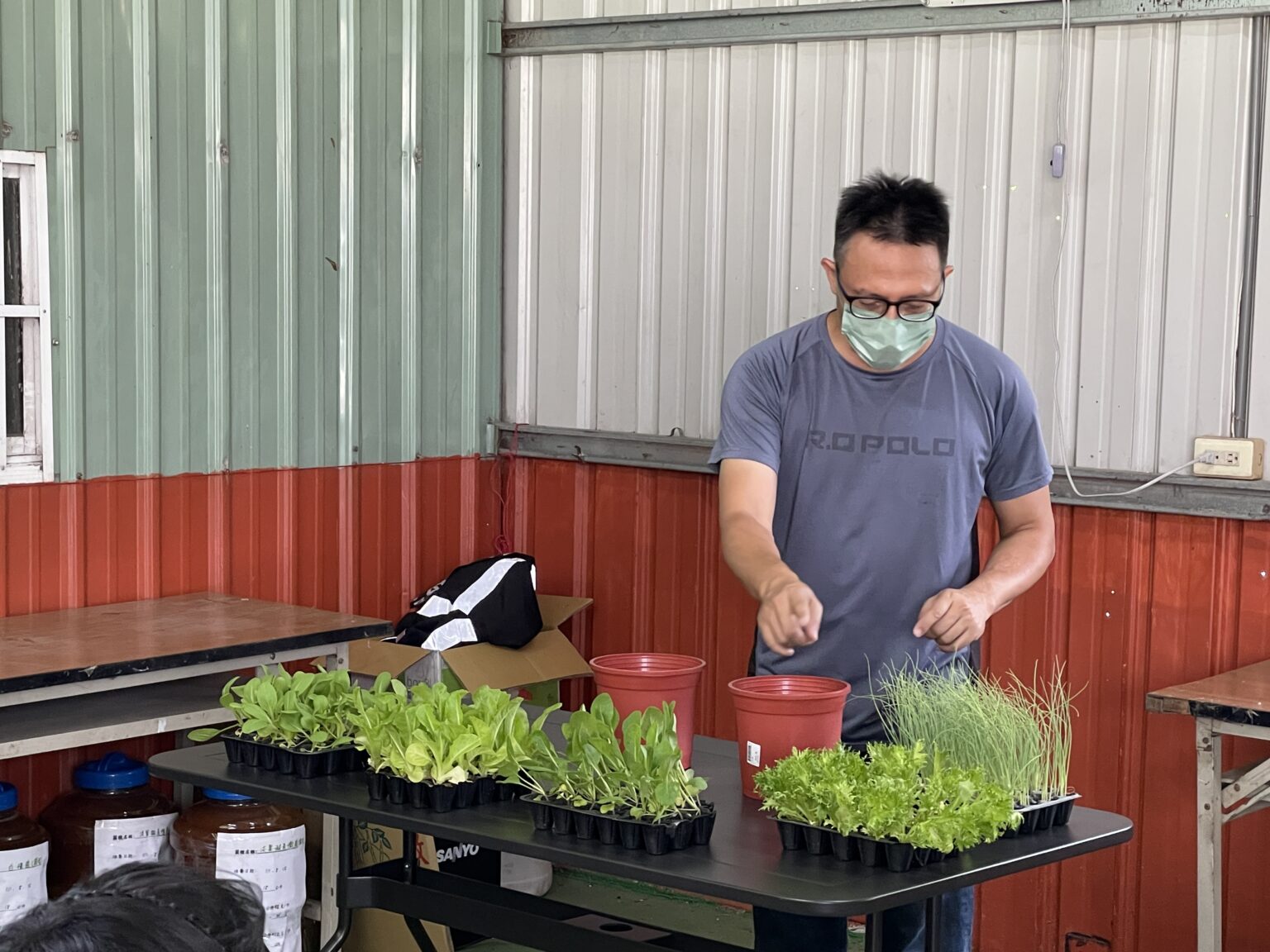 田間栽培定植體驗講師林以撒牧師